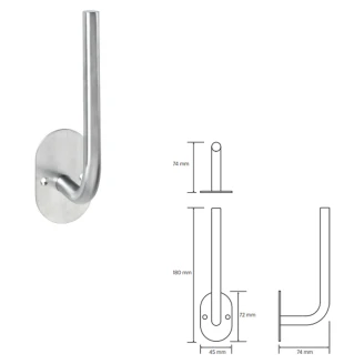 Toiletpapirholder til Reservruller <strong>Civio</strong>  Krom Mat