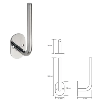 Toiletpapirholder til Reservruller <strong>Civio</strong>  Krom Blank