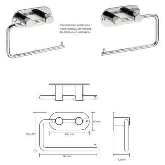Toiletpapirholder <strong>Civio</strong>  Krom Blank