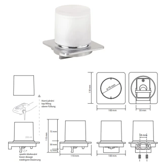 Sæbedispenser <strong>Cendre</strong>  Krom Blank 200 ml
