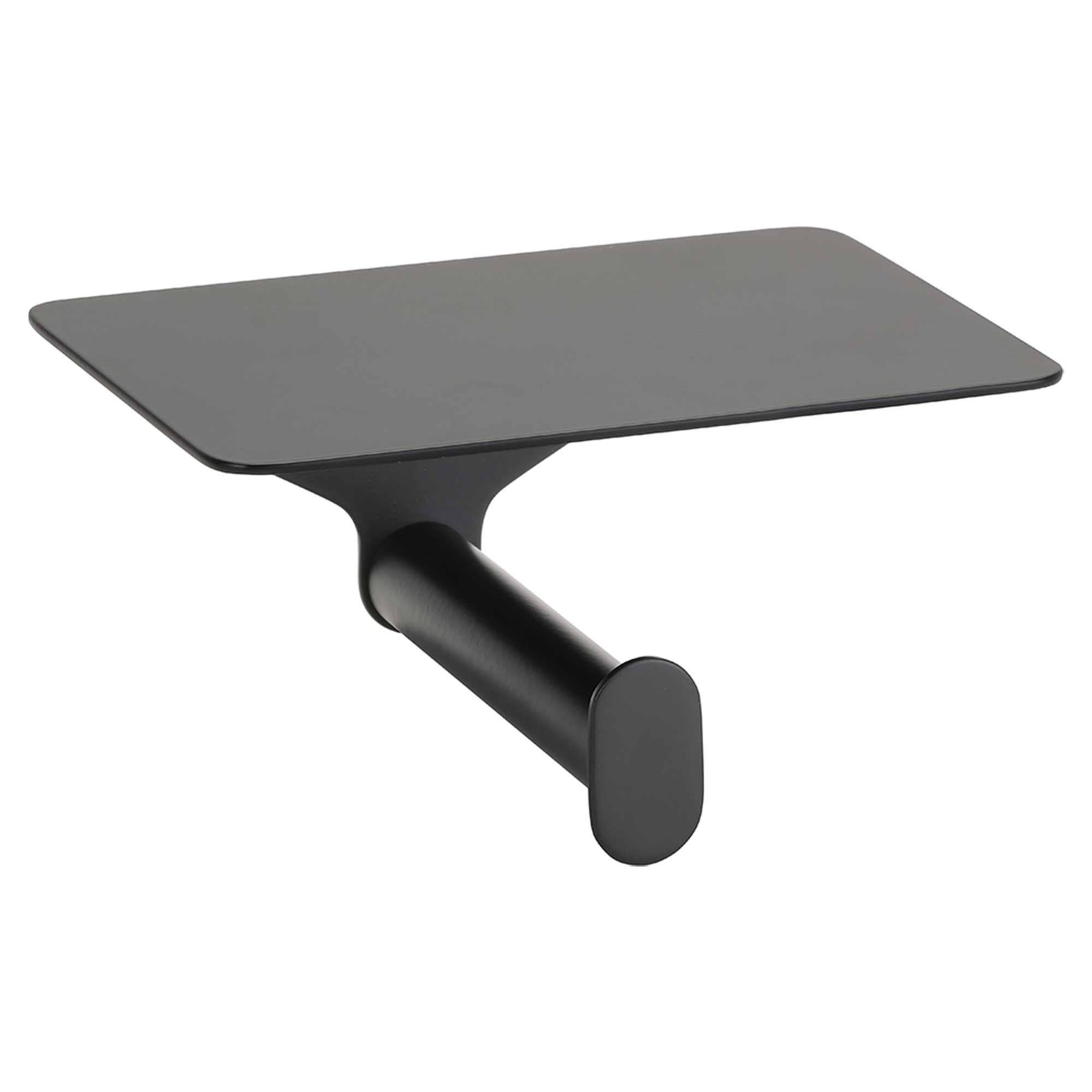 Toiletpapirholder med Hylde Cendre Sort Mat