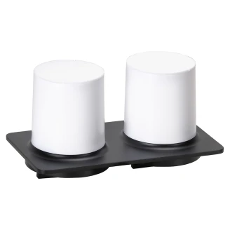 Dobbelt Sæbedispenser <strong>Cendre</strong>  Sort Mat