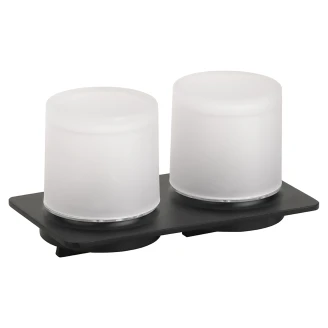 Dobbelt Sæbedispenser <strong>Cendre</strong>  Sort Mat