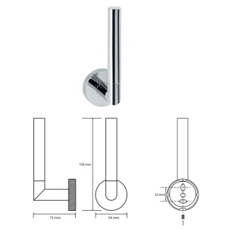 Toiletpapirholder til Reservruller <strong>Sumi</strong>  Krom Blank