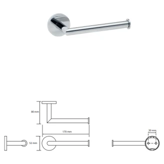 Toiletpapirholder <strong>Ligno</strong>  Krom Blank