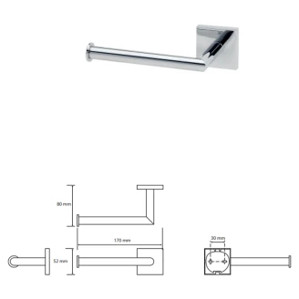 Toiletpapirholder <strong>Miko</strong>  Krom Blank Venstre