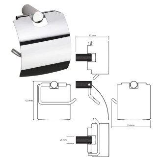 Toiletpapirholder med Låg <strong>Charon</strong>  Krom Blank