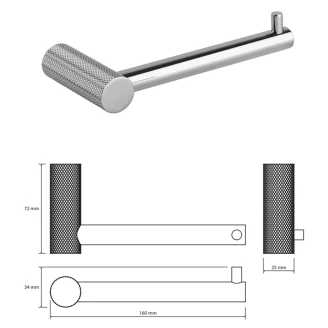 Toiletpapirholder <strong>Charon</strong>  Krom Blank