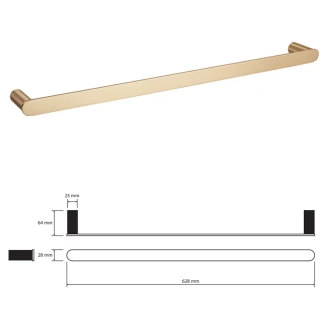 Håndklædestang <strong>Charon</strong>  Guld Mat