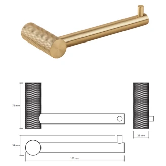 Toiletpapirholder <strong>Charon</strong>  Guld Mat