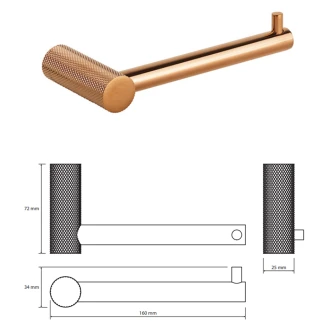 Toiletpapirholder <strong>Charon</strong>  Kobber Mat