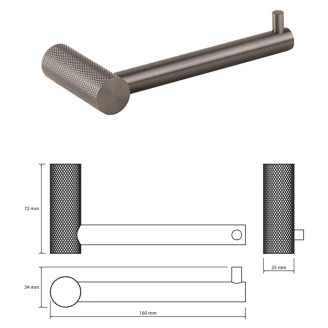 Toiletpapirholder <strong>Charon</strong>  Grafit Mat