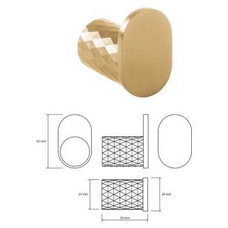 Vægkroge <strong>Reflet</strong>  Guld Mat