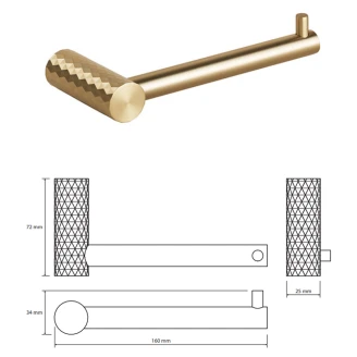 Toiletpapirholder <strong>Reflet</strong>  Guld Mat
