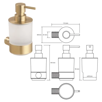 Sæbedispenser <strong>Reflet</strong>  Guld Mat