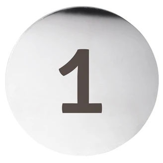 Tal Piktogram 8x8 cm Krom Blank Rund