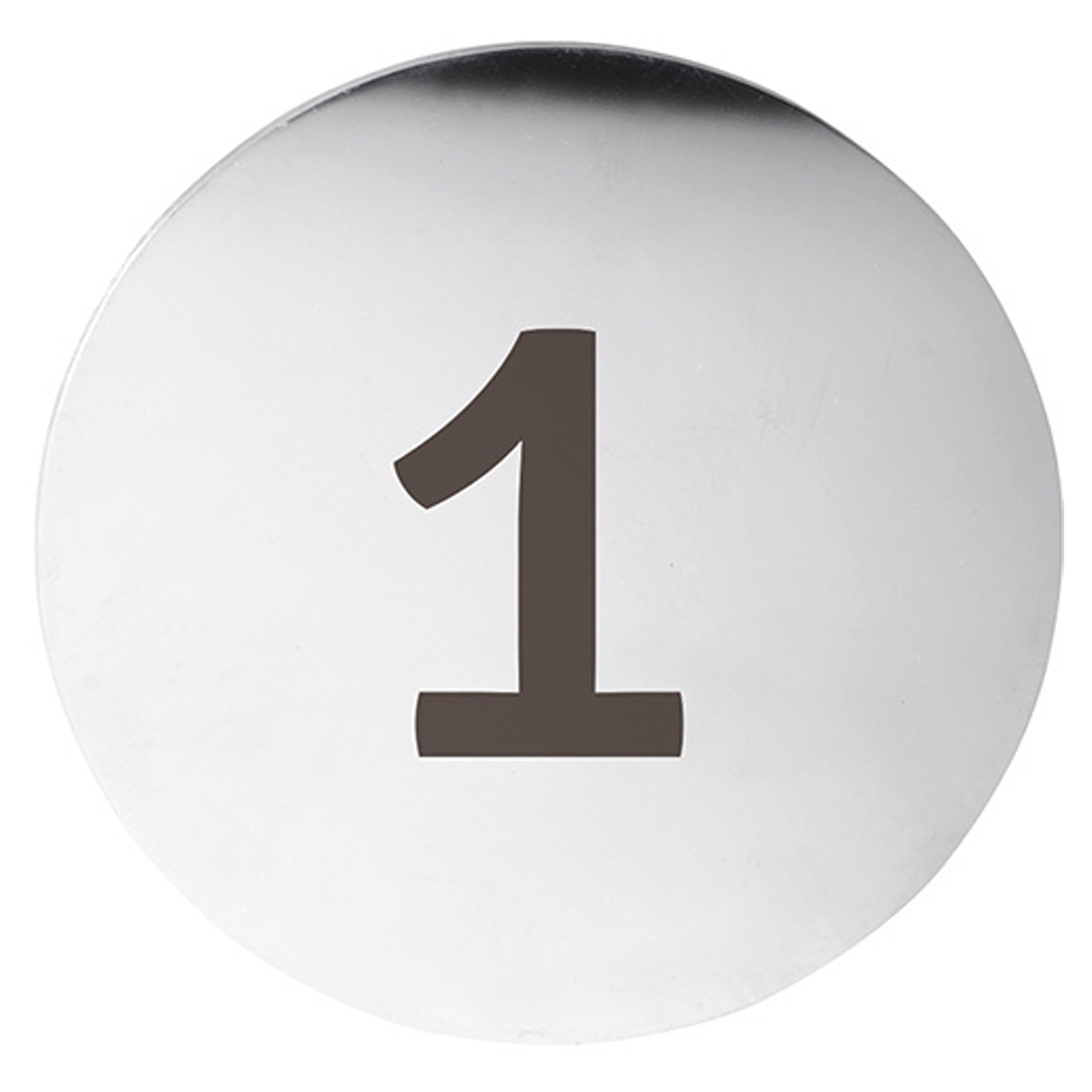 Tal Piktogram 8x8 cm Krom Blank Rund
