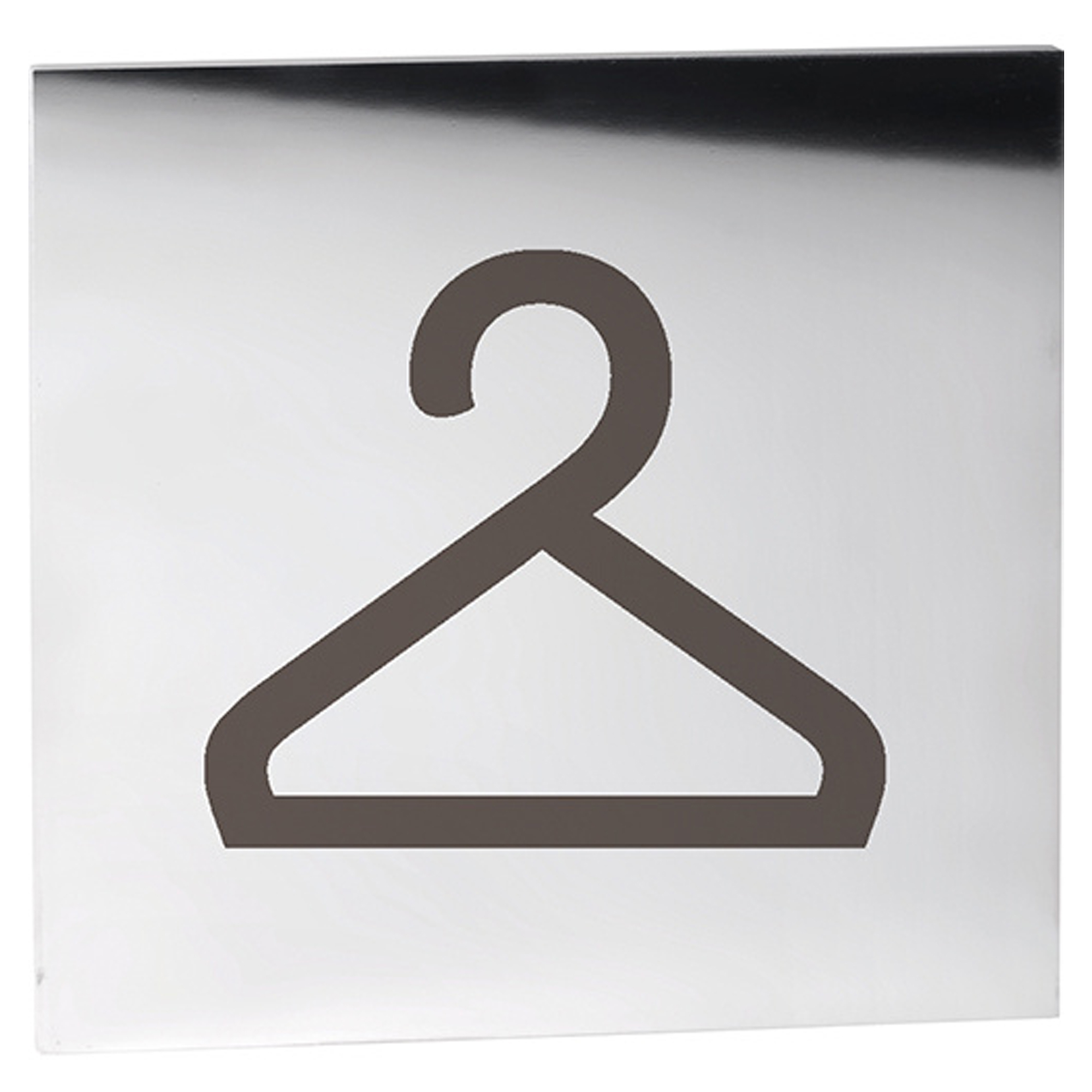 Omklædningsrum Piktogram 8x8 cm Krom Blank