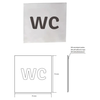 WC Piktogram 8x8 cm Krom Matt