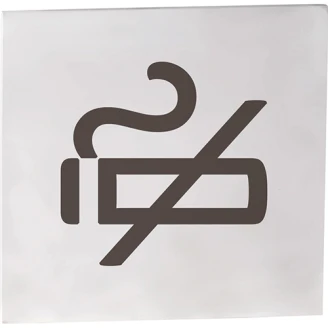 Rygning Forbudt Piktogram 8x8 cm Krom Matt