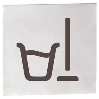 Rengøringsrum Piktogram 8x8 cm Krom Matt