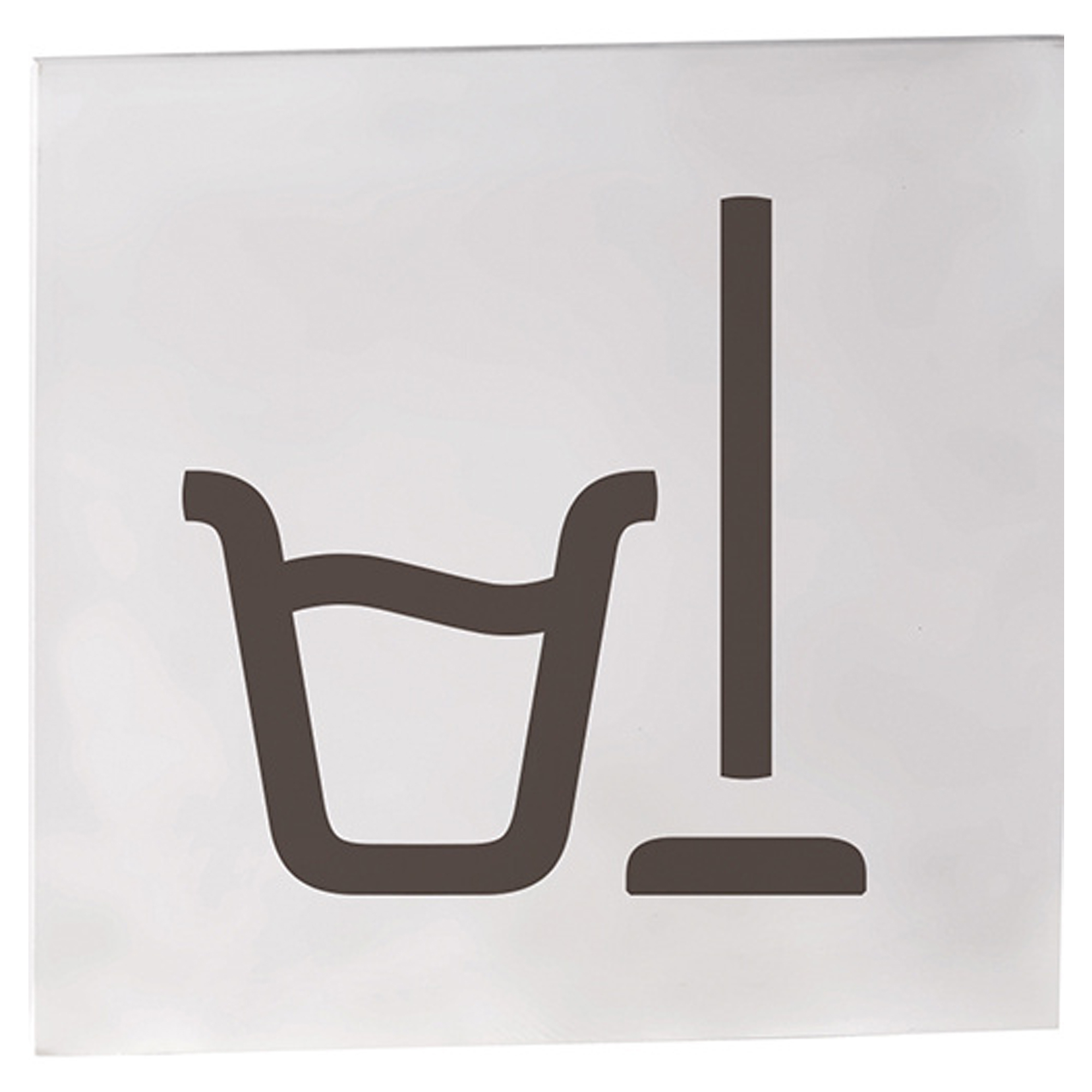 Rengøringsrum Piktogram 8x8 cm Krom Matt