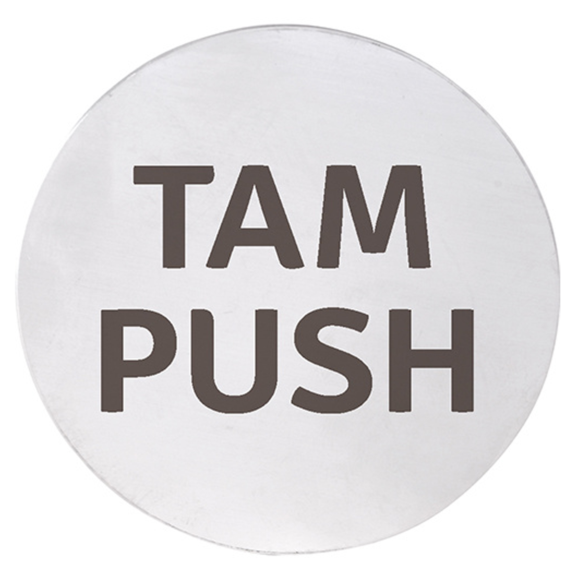 Tryk Piktogram 8x8 cm Krom Matt Rund