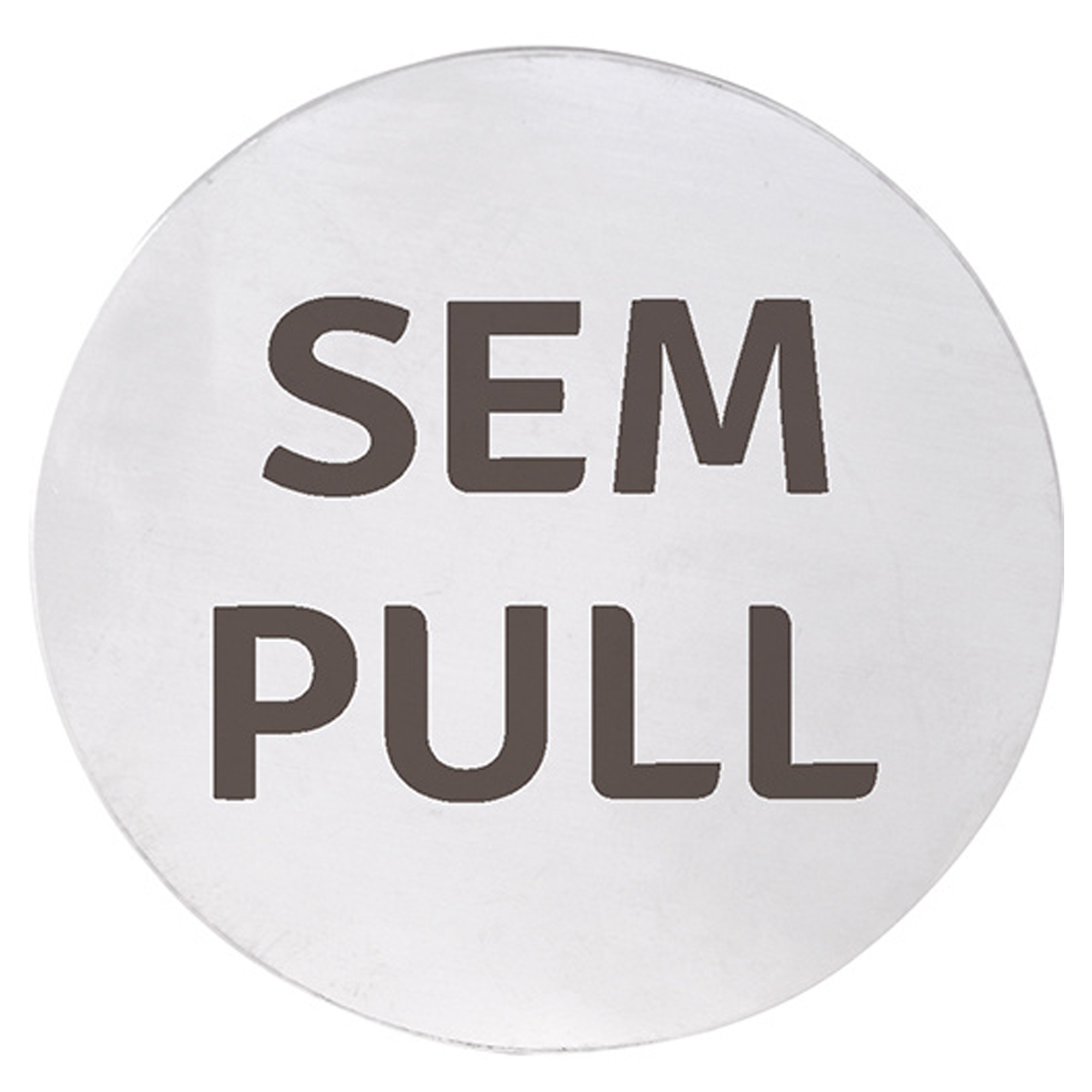 Træk Piktogram 8x8 cm Krom Matt Rund