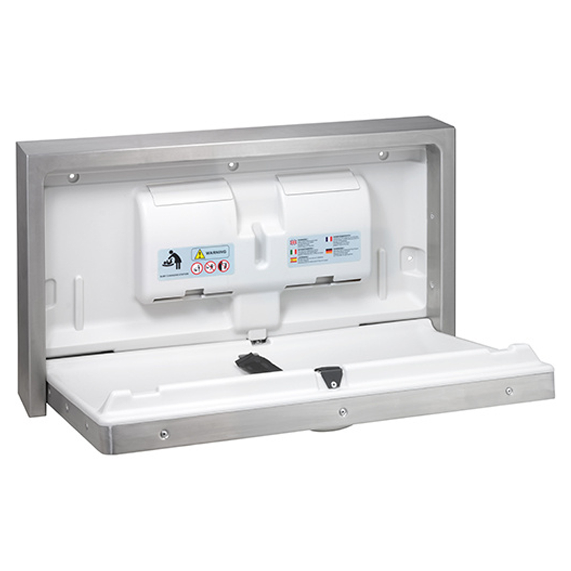 Vægmonteret Puslebord Krom Matt