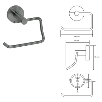 Toiletpapirholder uden Låg <strong>Oslo</strong>  Grafit Matt