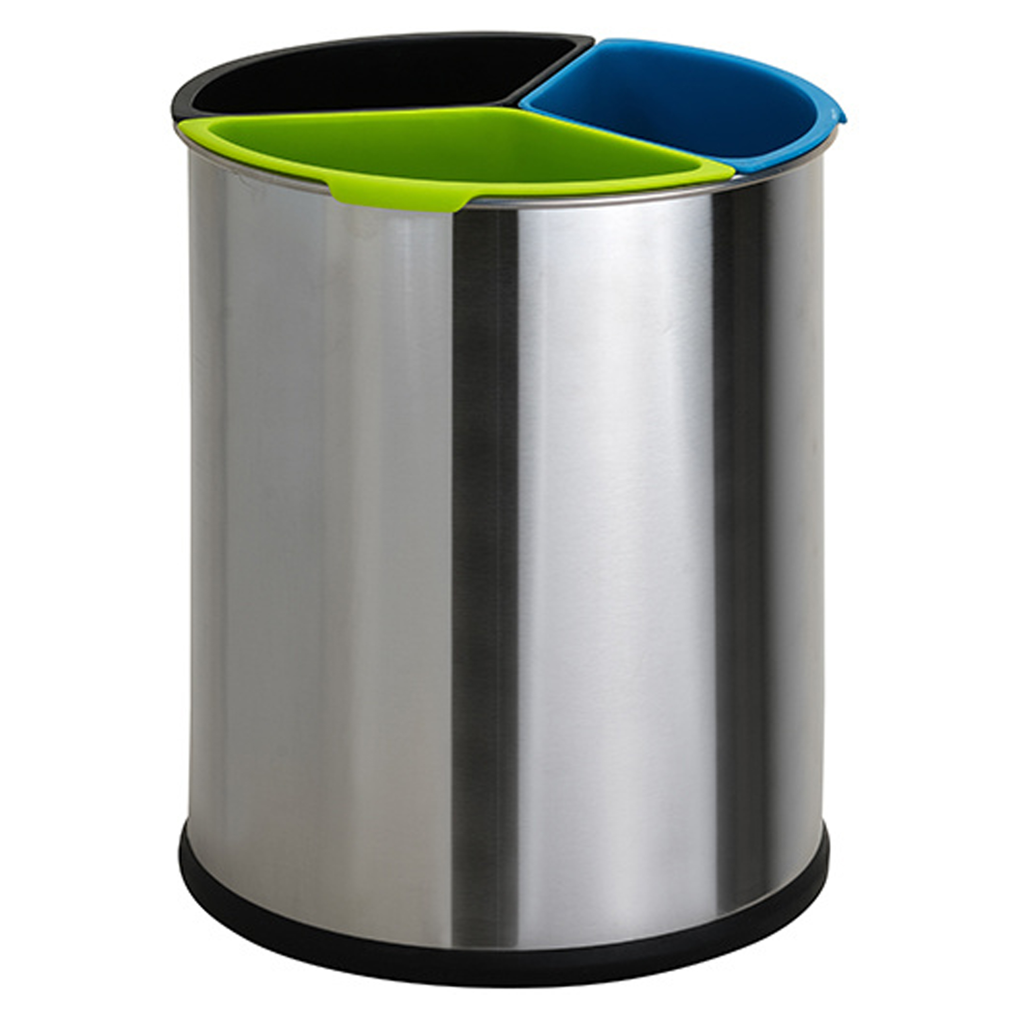 Affaldsspand til Sorteret Affald 15 l Krom Matt med 3 Inderbeholdere