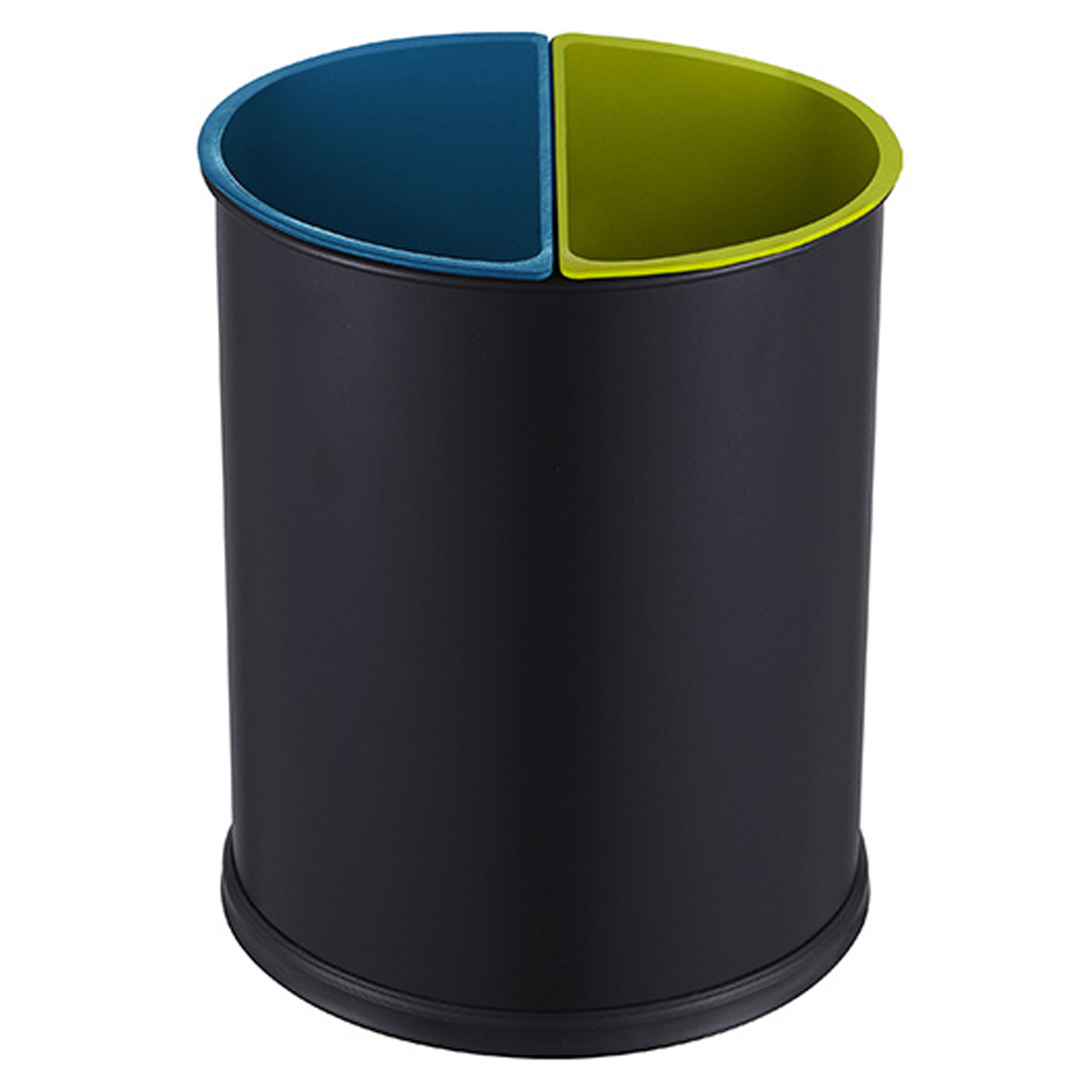 Affaldsspand til Sorteret Affald 15 l Svart Matt med 2 Inderbeholdere