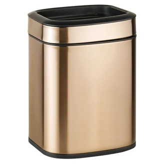Fingeraftrykssikker Affaldsspand 6 l Mørk Guld Matt