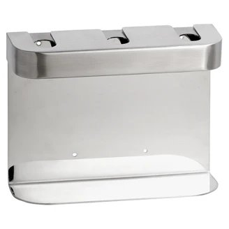 Trippel Holder til Sæbedispenser Krom Matt Rund