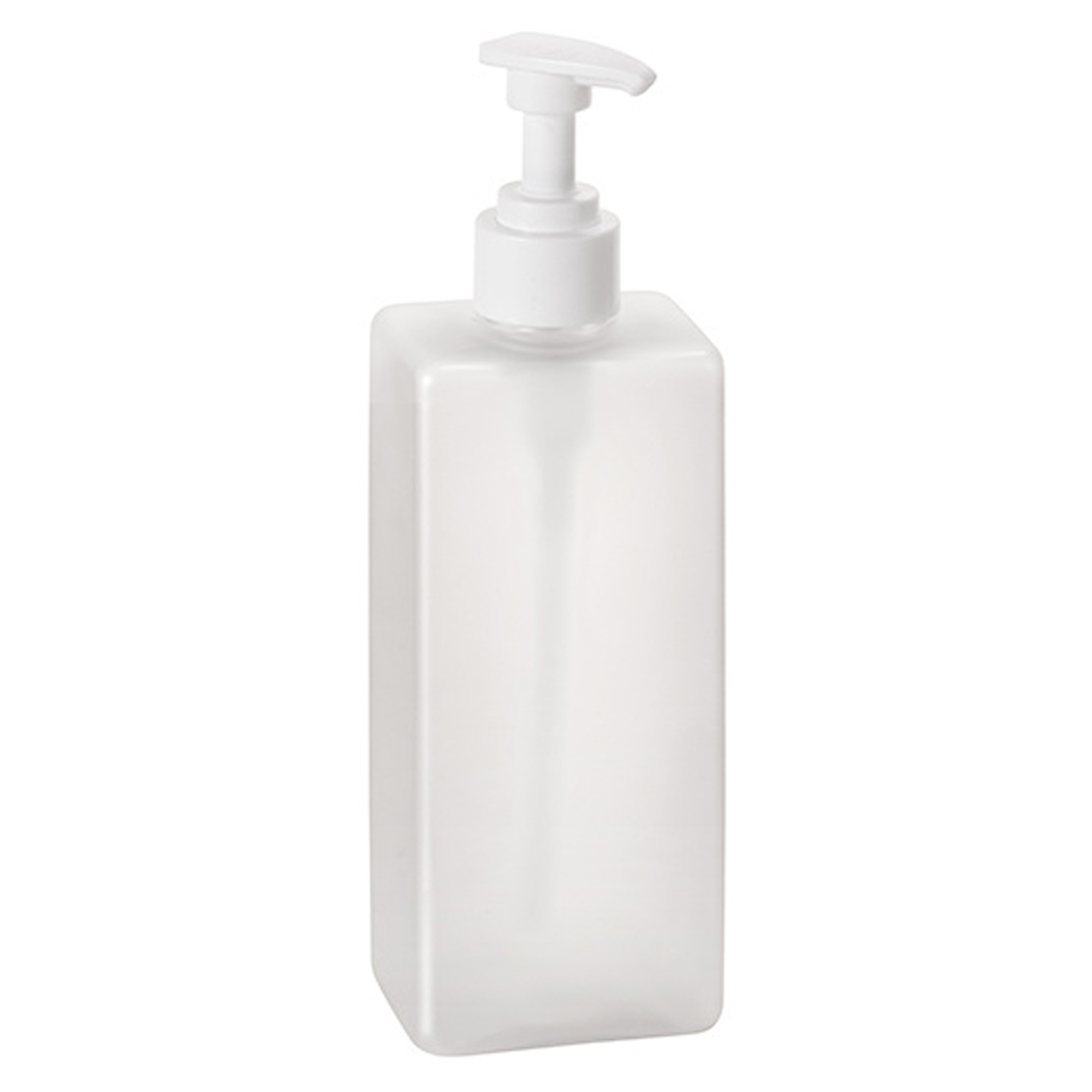 Firkantet Plastflaske med Pumpe til Sæbedispenser 500 ml