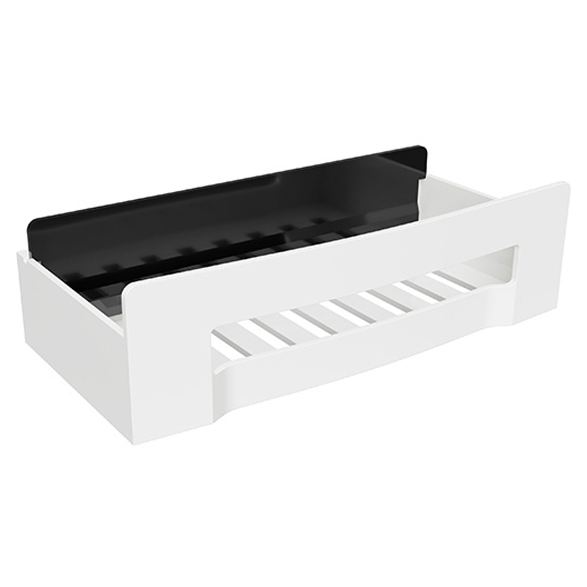 Brusehylde med Bruseskraber Line Vit Matt