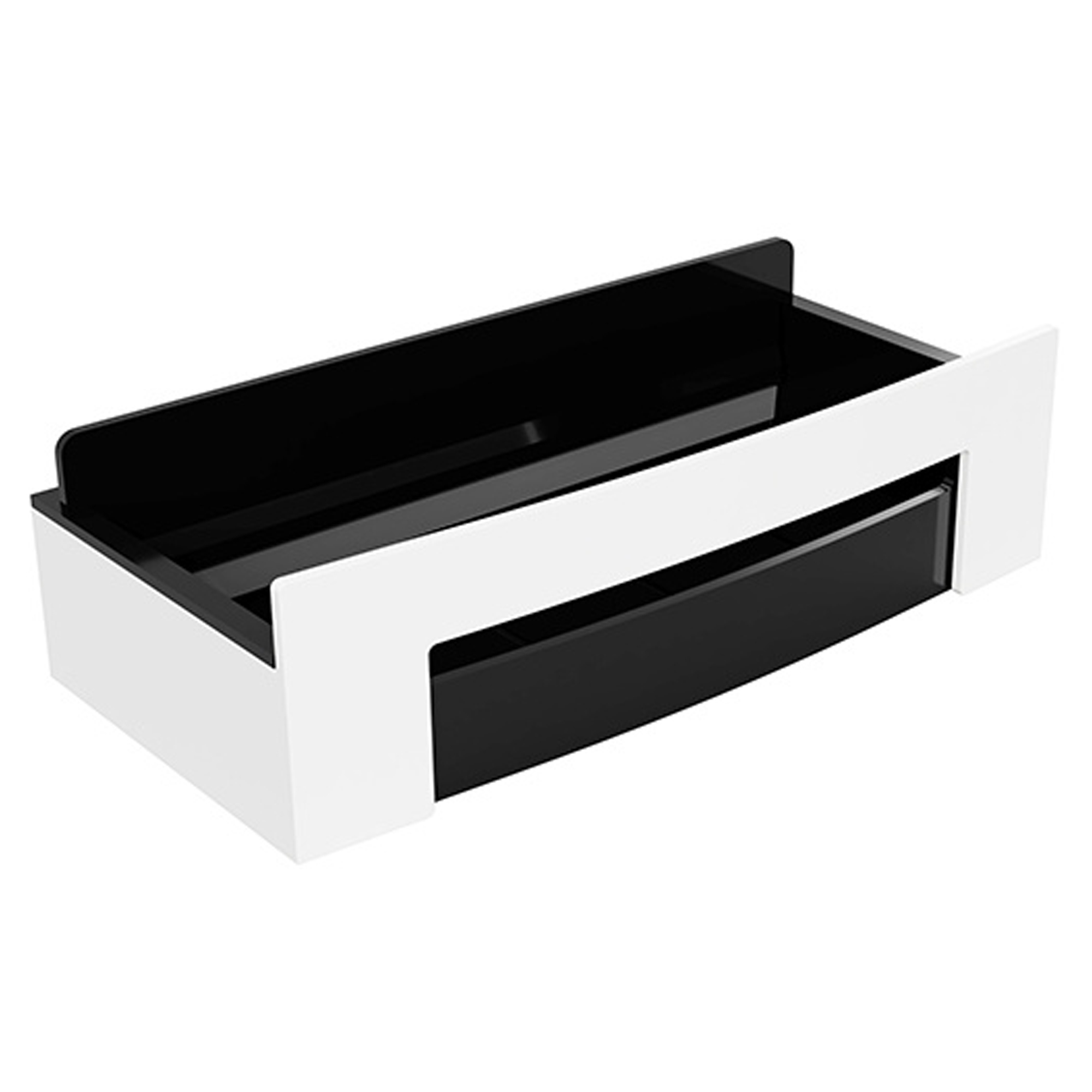 Brusehylde med Bruseskraber Line Vit Matt