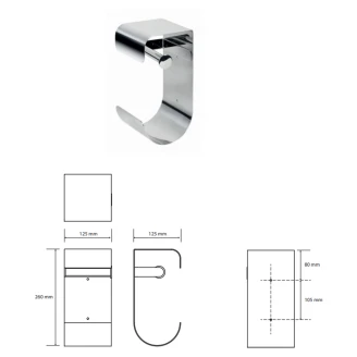 Dobbelt Toiletpapirholder Krom Blank