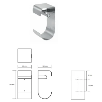 Dobbelt Toiletpapirholder Krom Matt