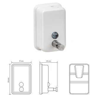 Sæbedispenser Vit Matt 500 ml