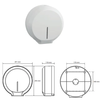 Toiletpapirholder Jumbo Vit Matt