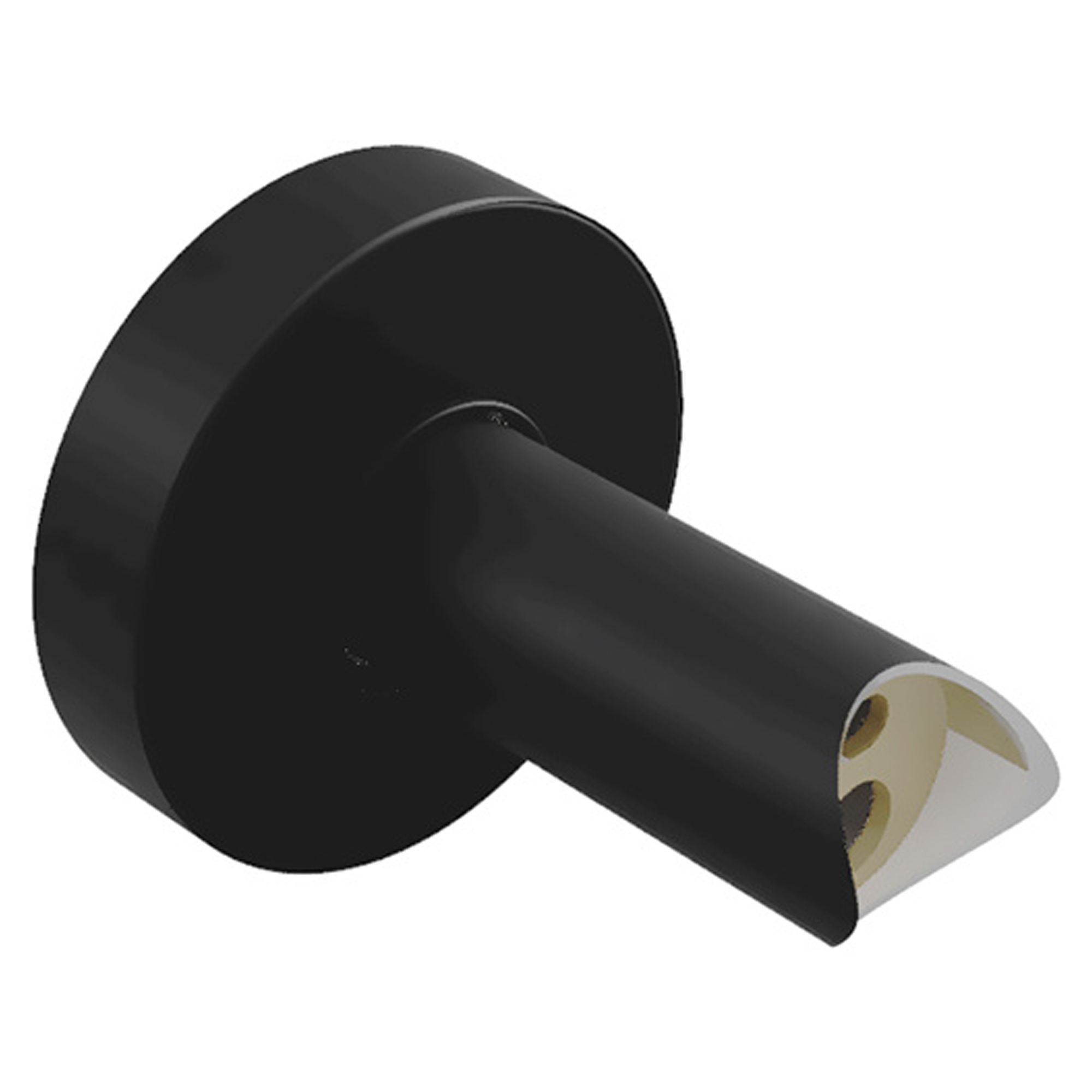 Monteringssæt Svalin Sort Mat til Håndklædetørrer Skjult Eltilslutning