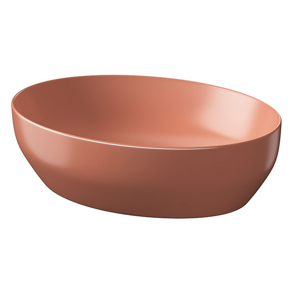 Håndvask Noto Oval Rød-tegel Mat 50 cm