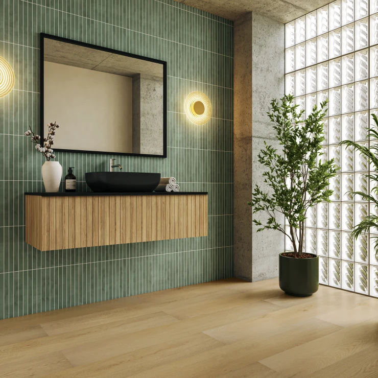 Spejl Lucora Sort 100x80 cm