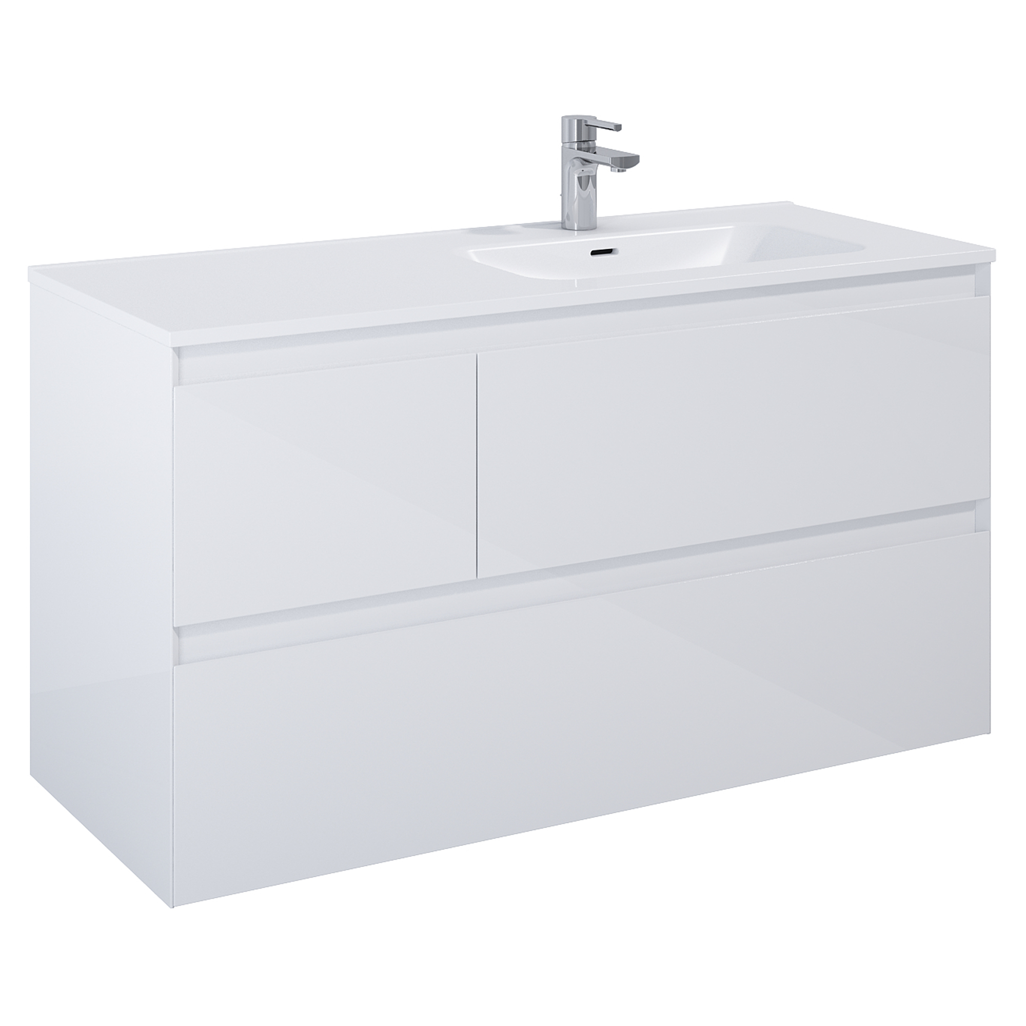 Underskab Tivra Højre Hvid Blank 120 cm med Vask Hvid
