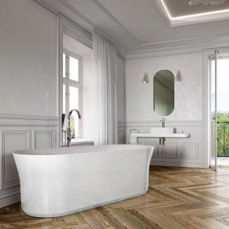 Ravak Badekar <strong>Ypsilon</strong>  Hvid Blank 180x80 cm med Krom Overløbsafløb og Bundventil