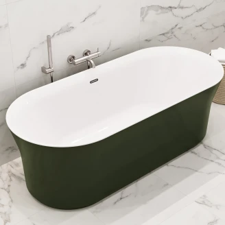 Ravak Badekar <strong>Ypsilon</strong>  Grøn Mat 180x80 cm med Krom Overløbsafløb og Bundventil