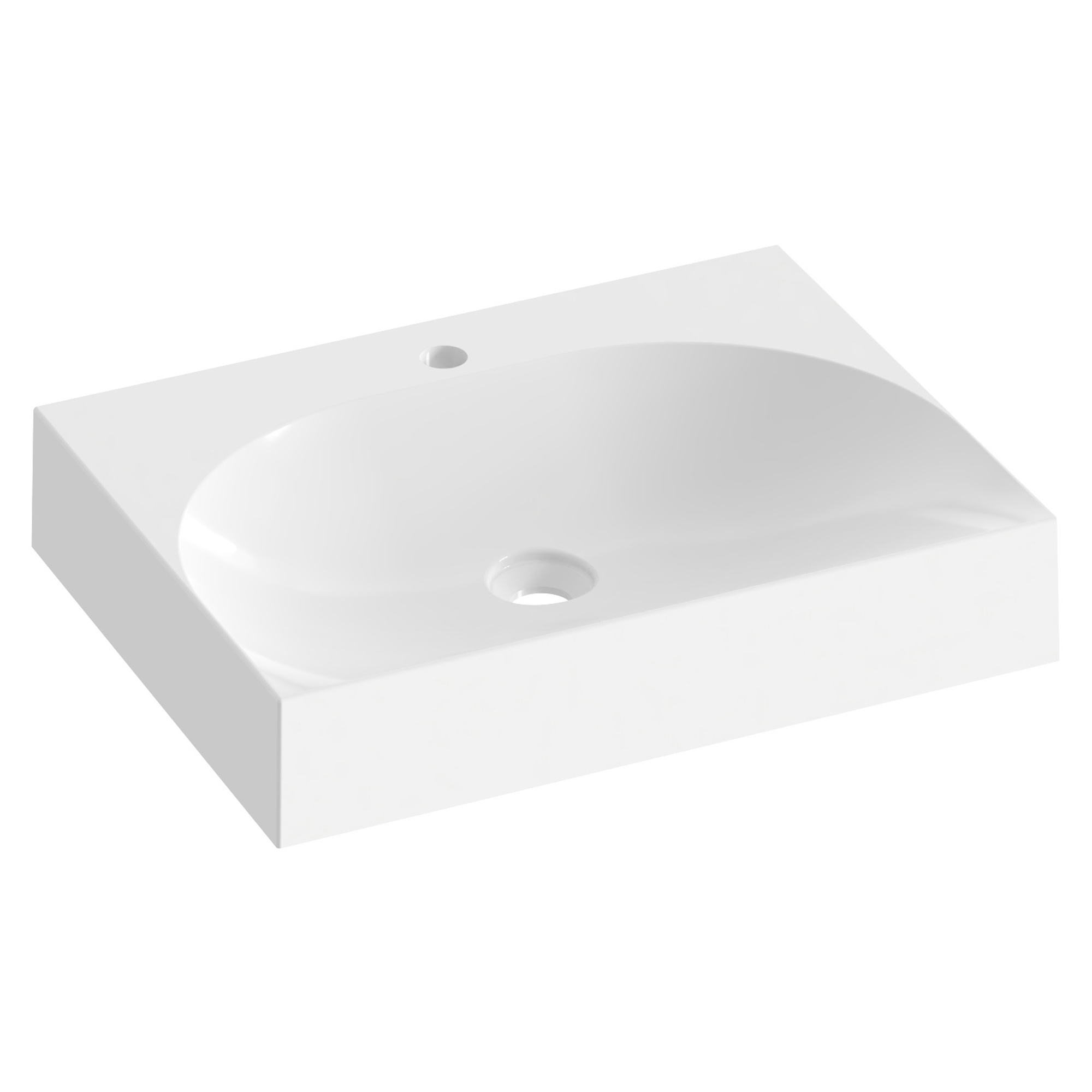 Ravak Støbemarmor Håndvask Lite Hvid Blank 60 cm