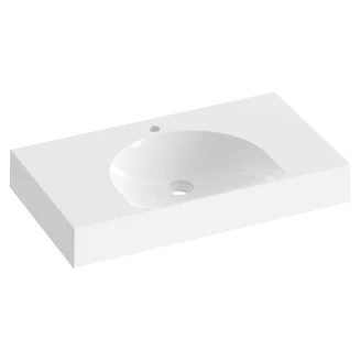 Ravak Støbemarmor Håndvask <strong>Lite</strong>  Hvid Blank 80x45 cm