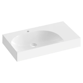 Ravak Støbemarmor Håndvask <strong>Lite</strong>  Hvid Blank 80x60 cm Venstre